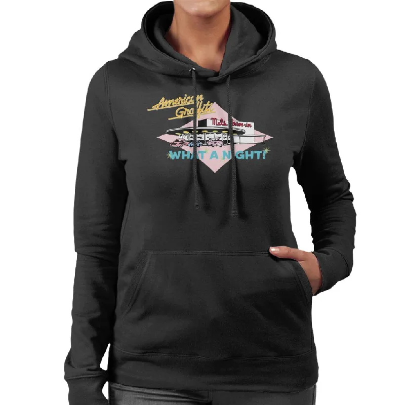 American Graffiti What A Night Women's Hooded Sweatshirt Hoodie with Patch Decorative Personalized