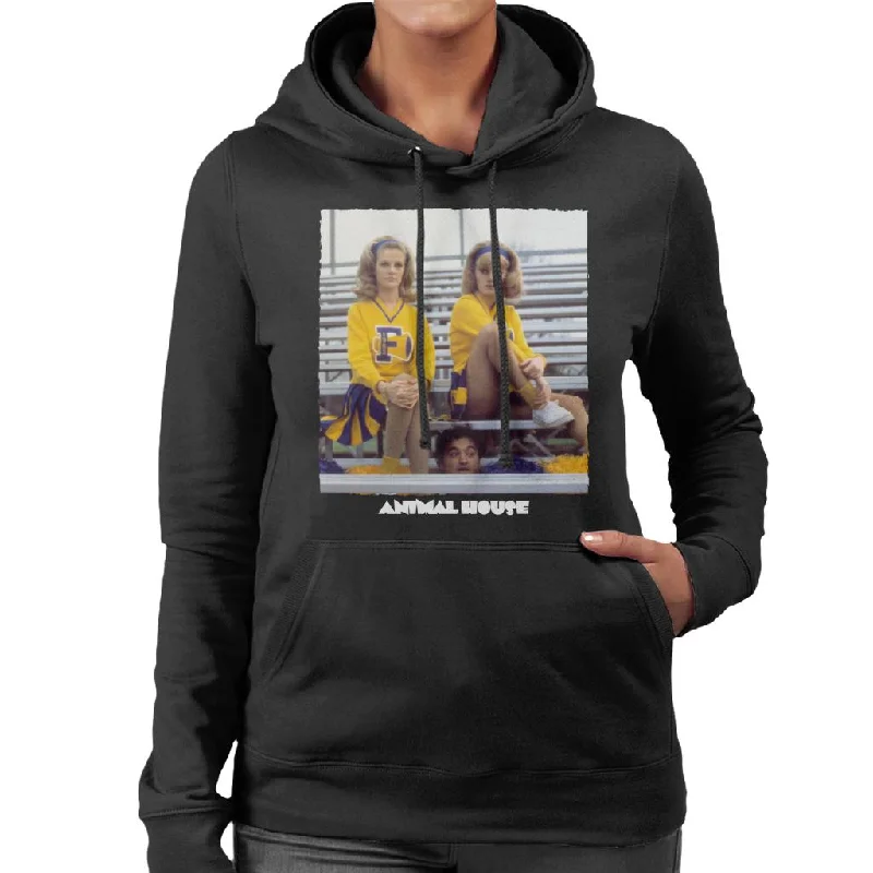 Animal House Babs And Mandy Women's Hooded Sweatshirt Hoodie with Frayed Bohemian Relaxed