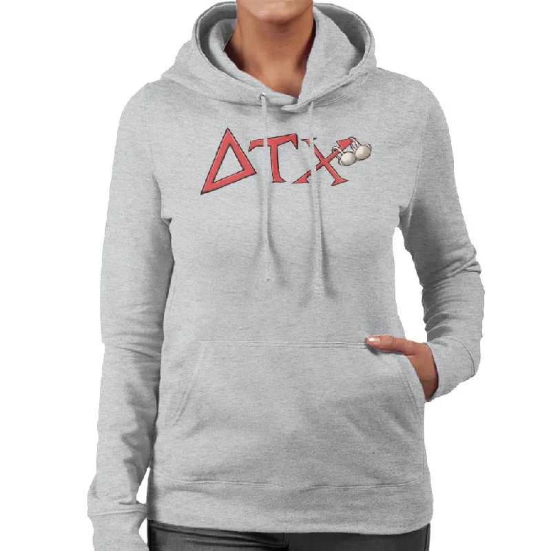 Animal House DTX Red Logo Women's Hooded Sweatshirt Hoodie with Cropped Fit Short Trendy