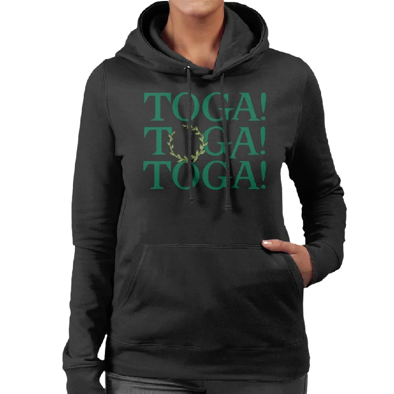 Animal House Toga Toga Toga Women's Hooded Sweatshirt Hoodie with Ribbed Neckline Snug Warm