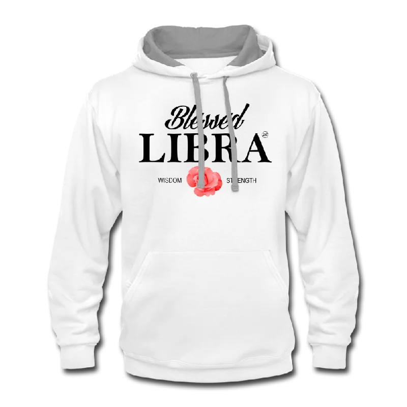 Blessed Libra Hoodie - Black Hoodie with Half-Zip Sporty Casual