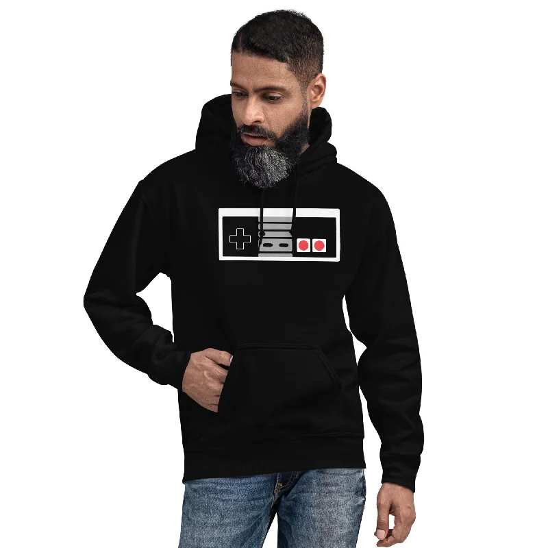 Classic 80's Style Game Controller Unisex Hoodie Sweatshirt Hoodie with Thumb Holes Functional Cozy