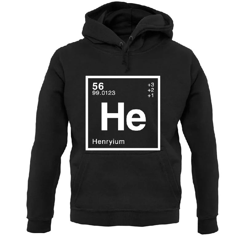 Henry - Periodic Element Unisex Hoodie Hoodie with Typography Text Message