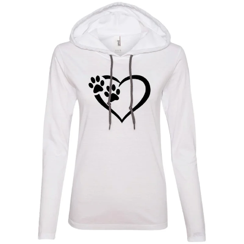 Paws Of Passion Slim Fit Hoodie Hoodie with Monochrome Minimalist Simple