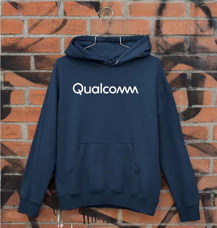 qualcomm Unisex Hoodie for Men/Women Hoodie with Exposed Zipper Edgy Industrial