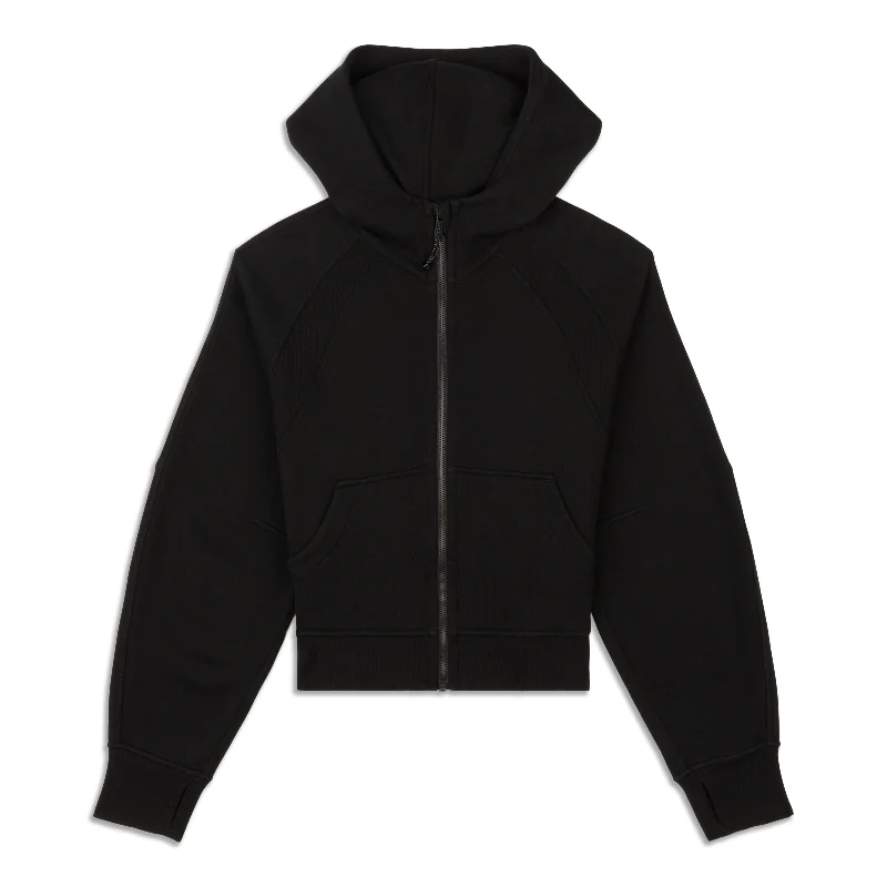 Scuba Oversized Full-Zip Hoodie - Resale Hoodie with Hem Contrast Bold Stylish