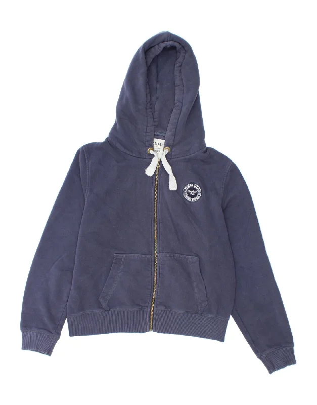 SOULCAL&CO Boys Zip Hoodie Sweater 12-13 Years Navy Blue Cotton Hoodie with Metallic Shiny Futuristic