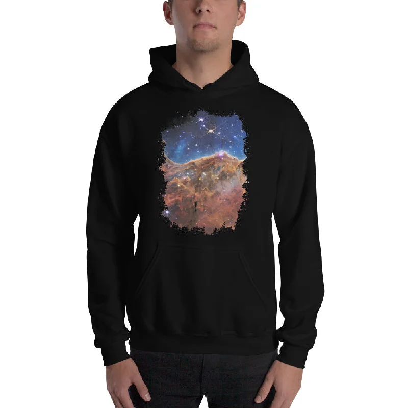 The Carina Nebula Space Graveyard JWST Unisex Hoodie Sweatshirt Hoodie with Rolled Sleeves Casual Relaxed