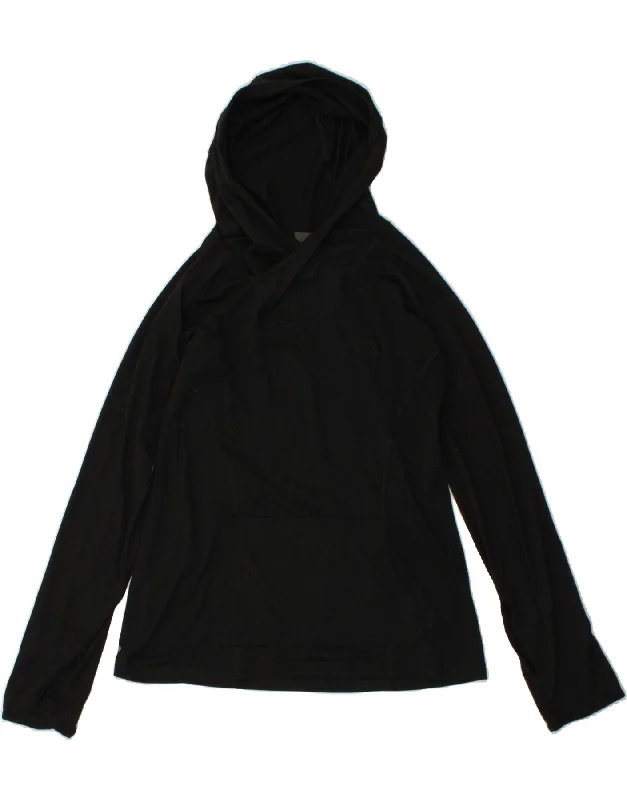 THE NORTH FACE Womens Hoodie Jumper UK 18 XL Black Polyester Hoodie with Pocket Utility Practical