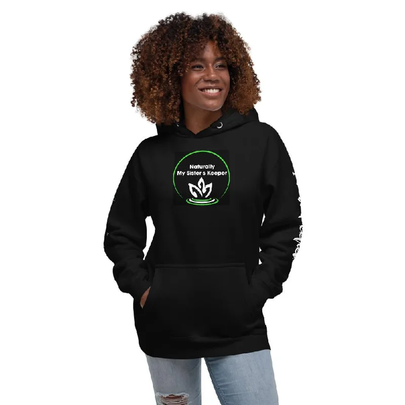 Unisex Fleece Logo Hoodie Hoodie with Sequins Glamorous Eye-catching