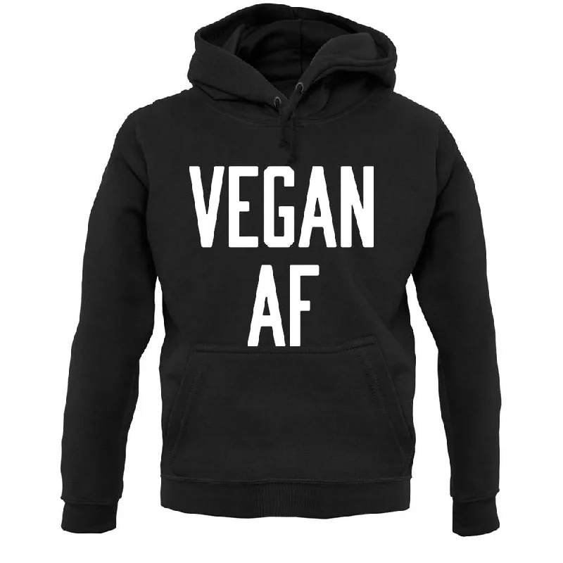 Vegan Af Unisex Hoodie Hoodie with Emblem Brand Identity