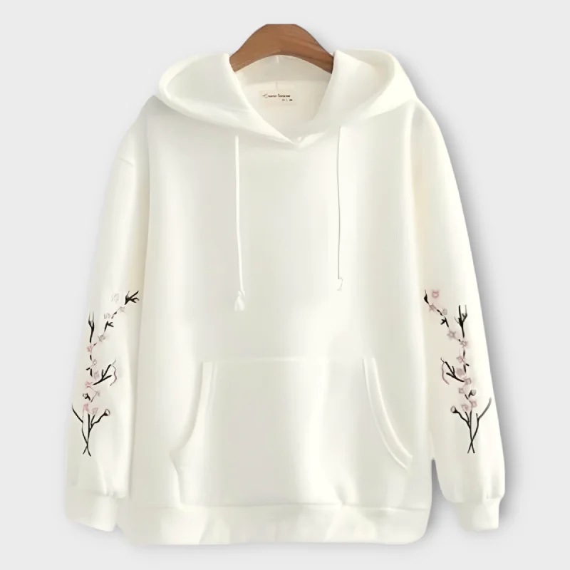 Winter White Hoodie For Womens Hoodie with Zipper Versatile Modern