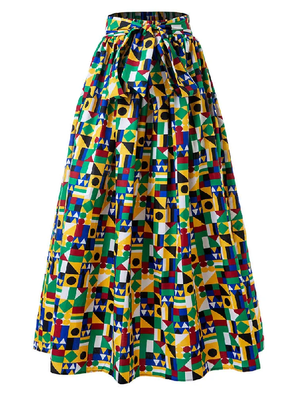 African Ankara Wax Print Skirt cashmere skirt soft