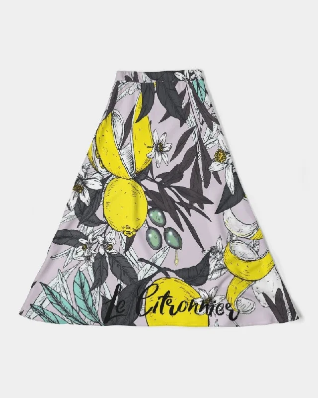 Women's A-Line Midi Skirt Lemon Tree denim skirt casual