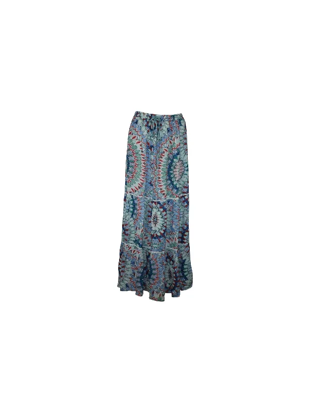 Melissa Odabash Miriam Paradise Maxi Skirt in Multicolor Rayon cashmere skirt plush