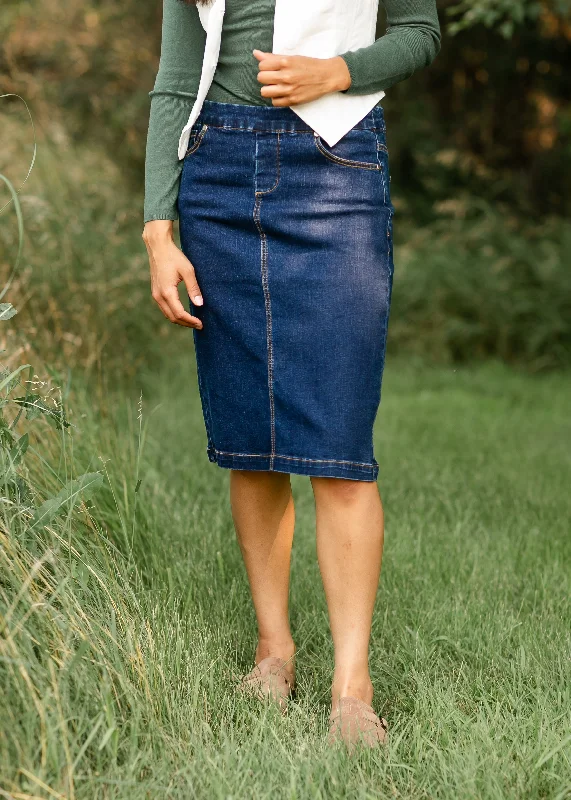 Sandra Midi Denim Skirt corduroy skirt comfortable