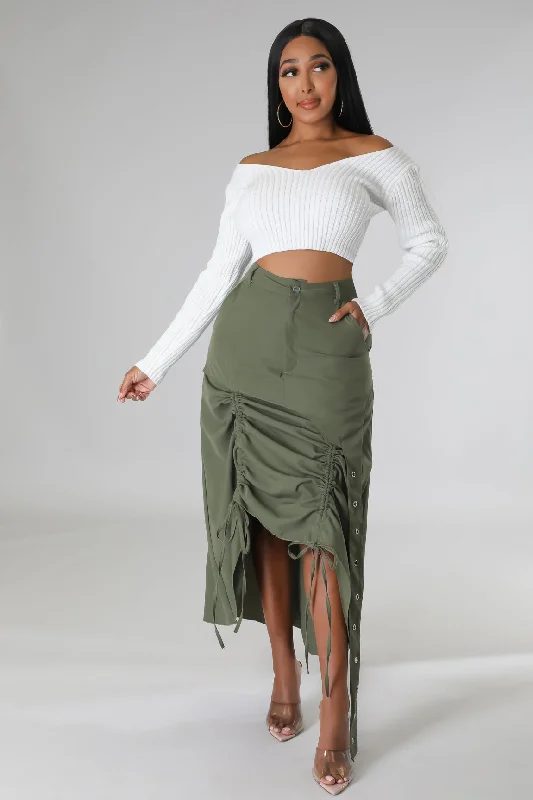 Stuck In a Cinch Skirt chiffon skirt flowing