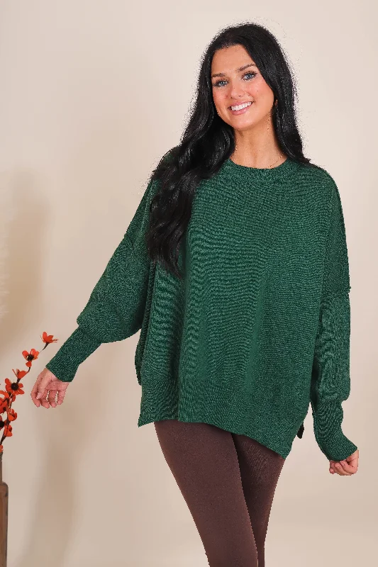 An Unpredictable Moment Sweater-Forrest Green Bright Pastel Dark