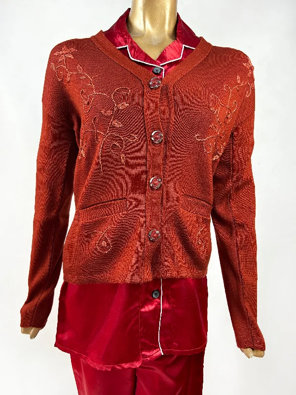 Burnt Orange Full Sleeves Sweater For Women WSW11 Stylish Fashionable Trendy