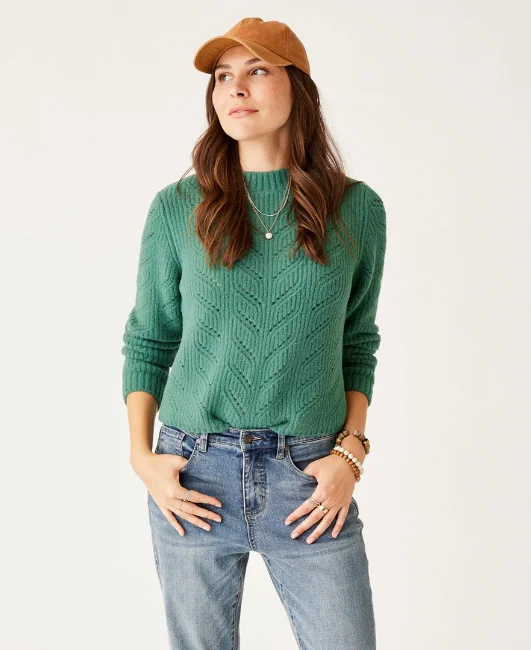 Women's Monroe Sweater - Forest Graphic Sweater Embroidered Appliqued