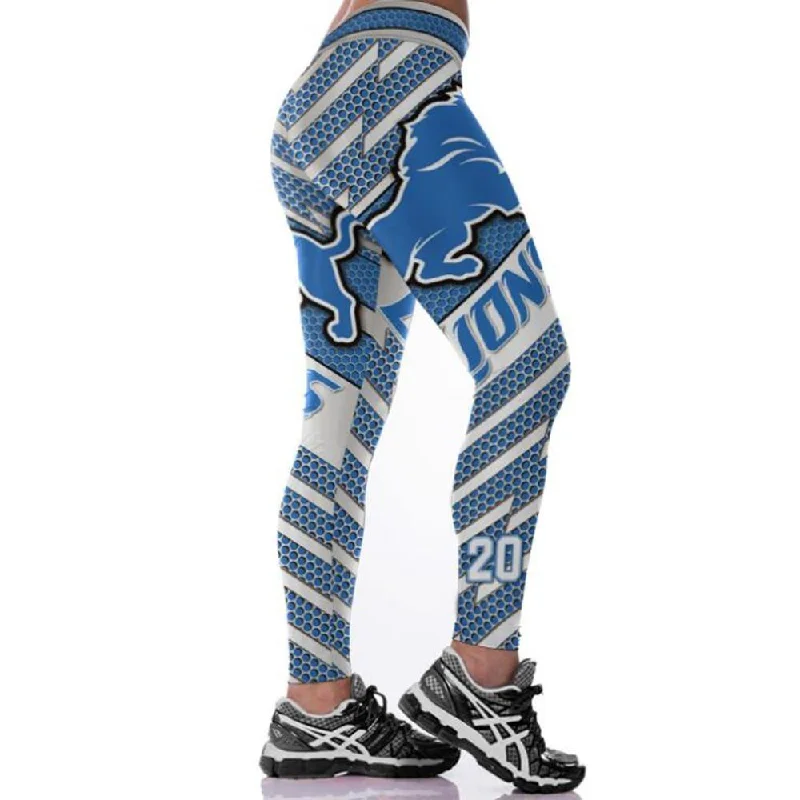 Detroit Lions 3D Print YOGA Gym Sports Leggings High Waist Fitness Pant Workout Trousers Cozy Yoga Compression Leggings