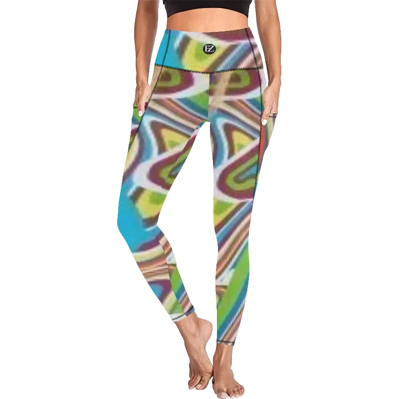 FZ Women'sAbstract Leggings Comfortable Slip-On Leggings