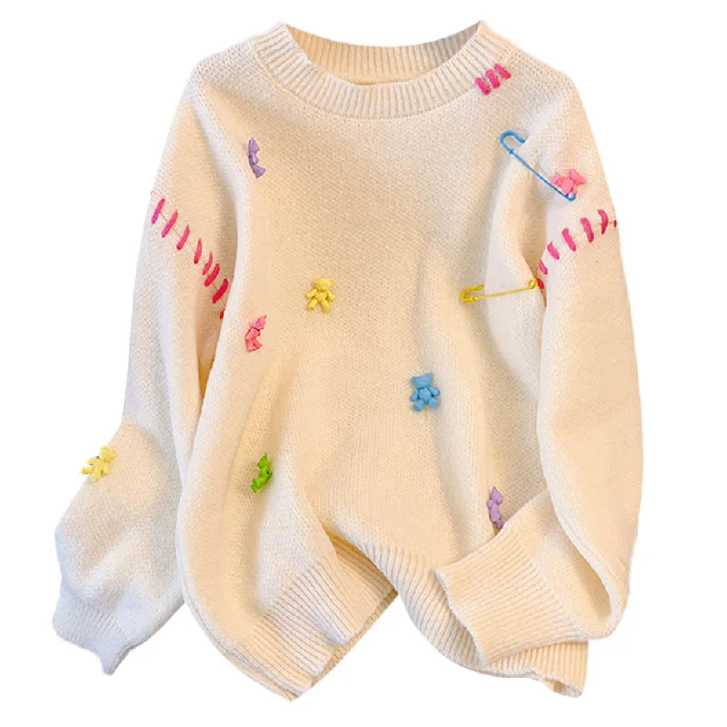 Gummy Bear Knit Sweater Modern Contemporary Chic