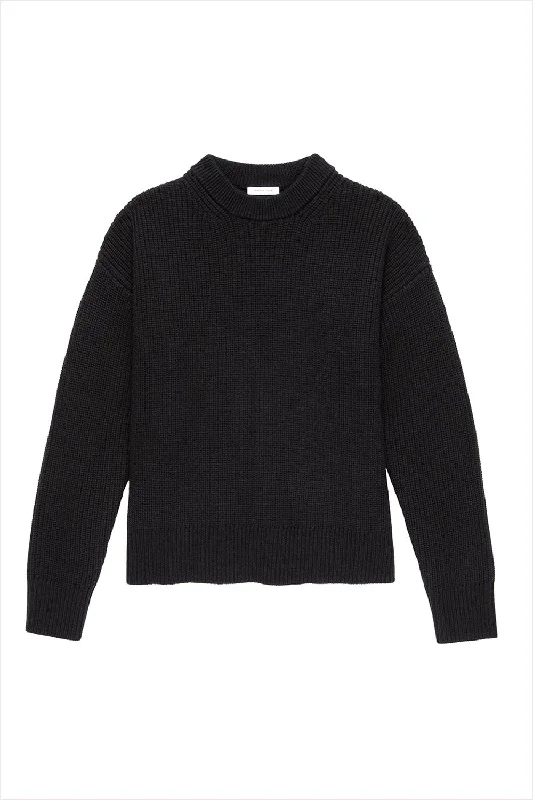 Janessa Leone Genevieve Sweater Black Long Sweater Short Sweater Cropped Sweater