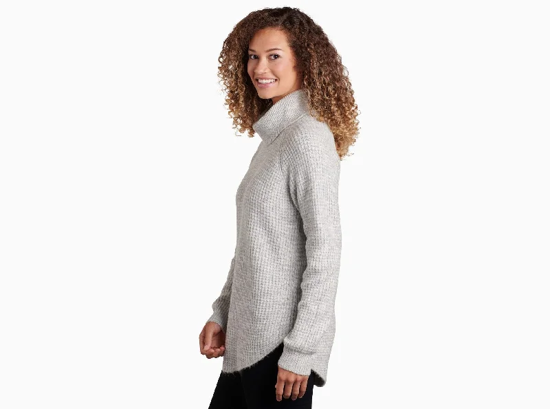 Women's Sienna Sweater - Ash Boat Neck Shawl Collar Notched Collar