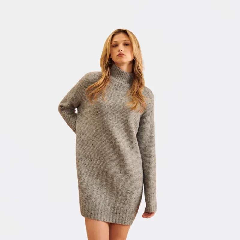 Lewis Oversized Sweater (Overcast) Toggled Drawstring Belted