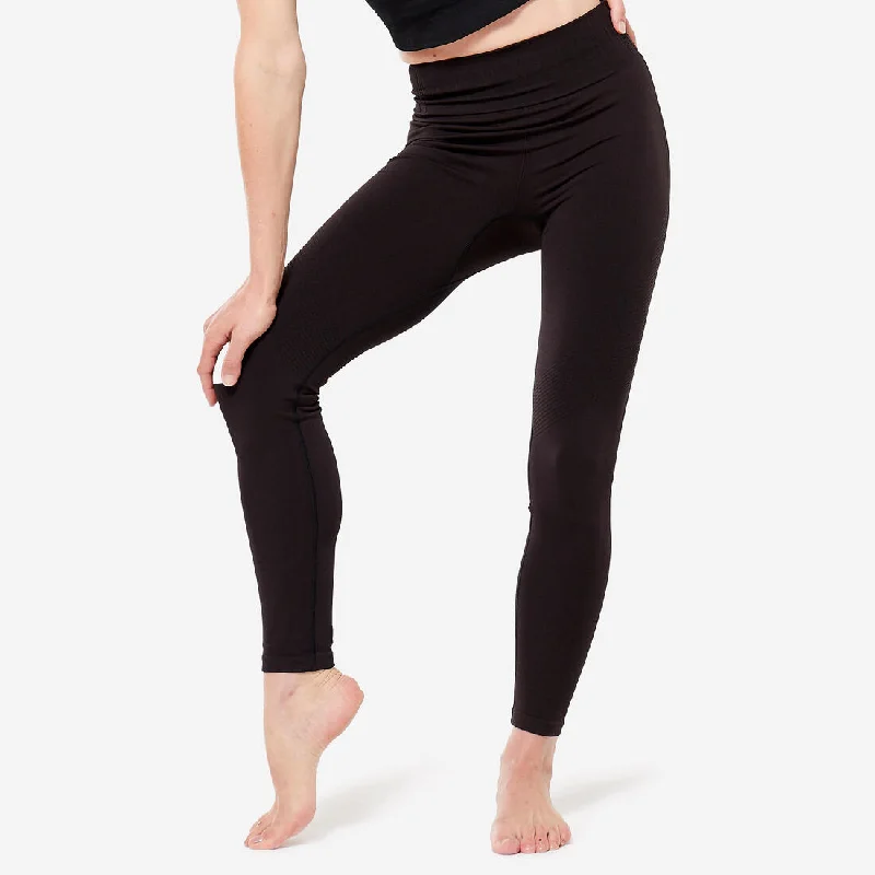 High-Waisted Second-Skin Long Yoga Leggings - Graphite Black Elegant Casual Fit Leggings