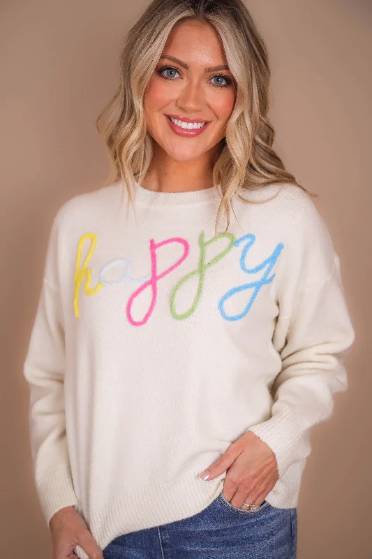 Make You Smile Sweater Anti-Pilling Anti-Shrink Durable