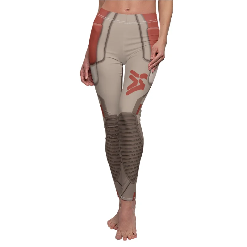 Maya Leggings, The Creator Movie Costume Fashionable Ribbed Knit Leggings