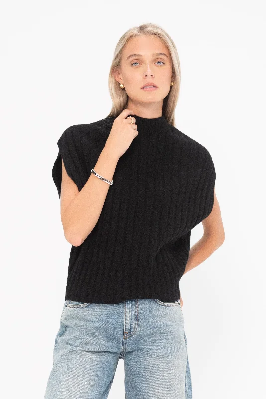 Sweater, Jet Black Terry Terry Cloth Terry Knit