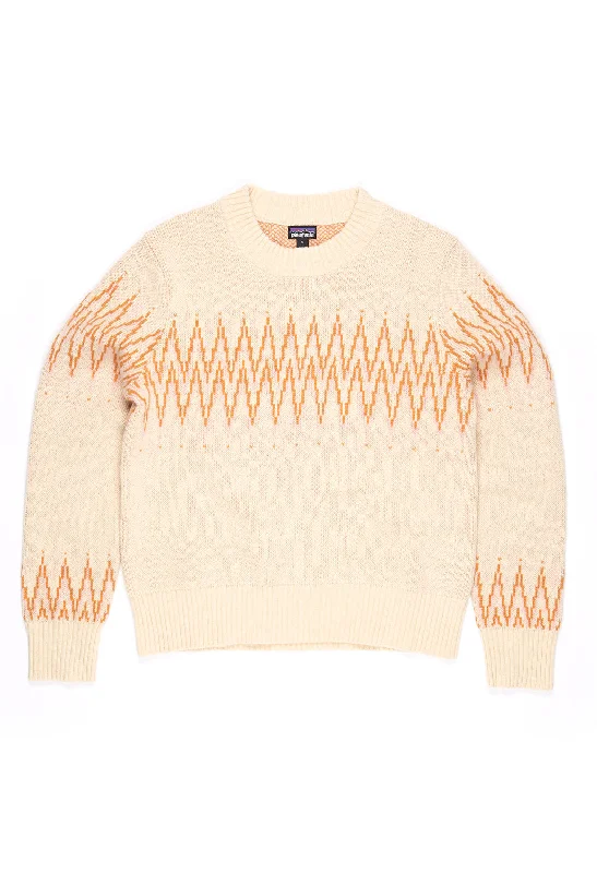 Patagonia Recycled Wool  Crewneck Sweater - Sea Song: Natural Chenille Brocade Lace