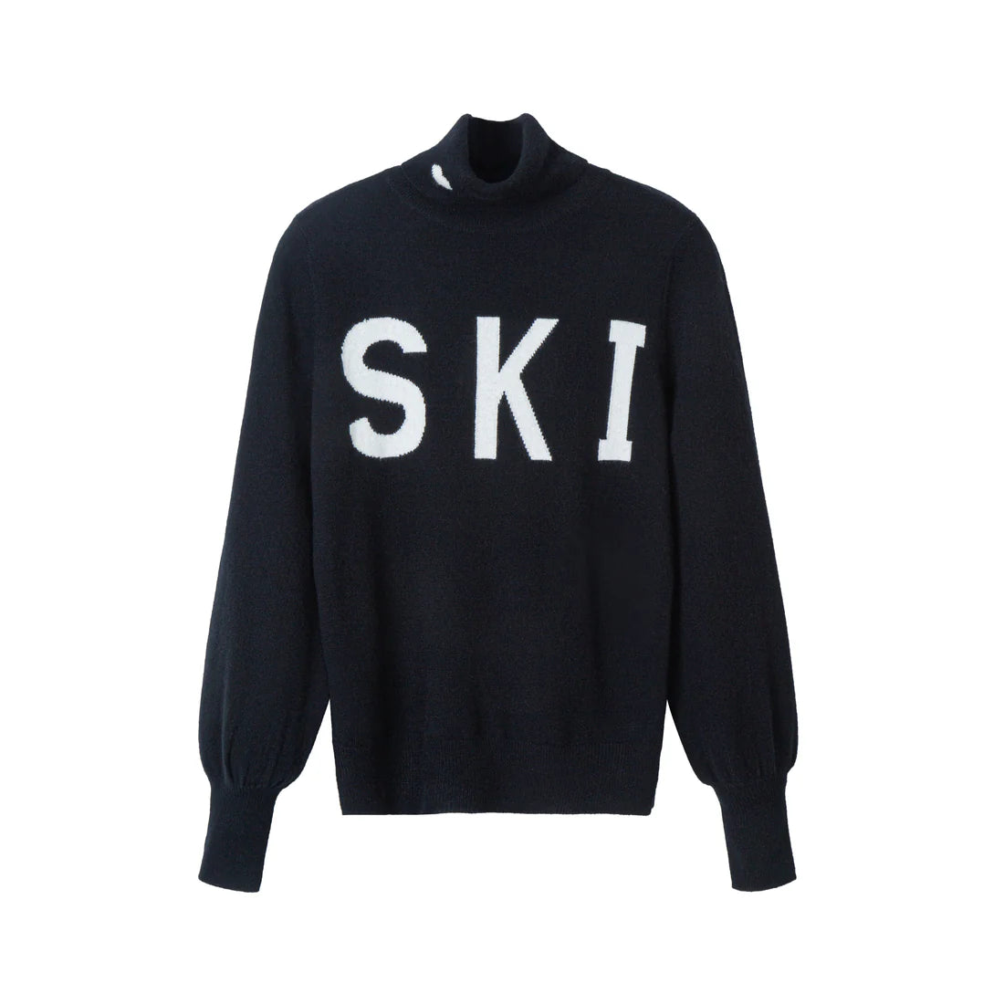 Ski Turtleneck Sweater | Black Elegant Classic Vintage