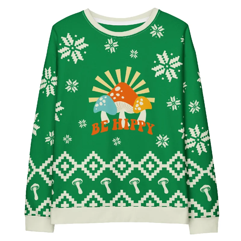 Ugly Christmas Mushroom Sweater Long Sweater Short Sweater Cropped Sweater