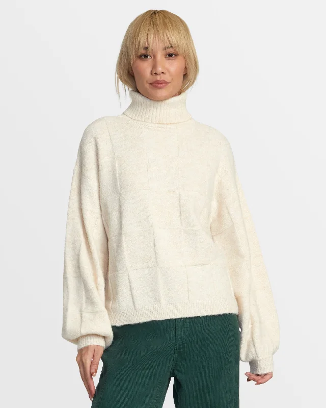 Vineyard Turtleneck Sweater - Oatmeal Lightweight Heavyweight Midweight