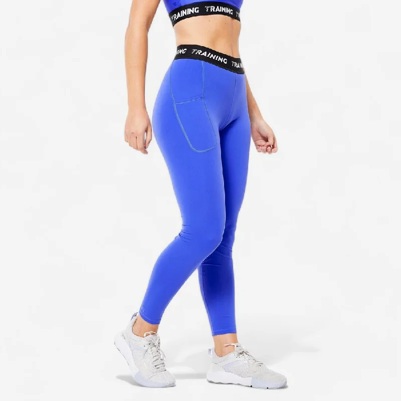 Women's Cardio Training Comfortable and Soft Long Leggings - Blue Comfortable Sports Performance Tights