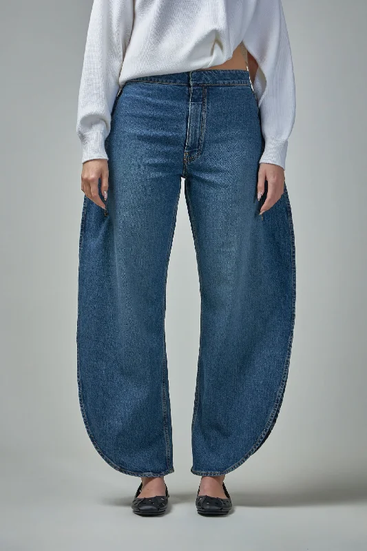 Round Jeans Stone Denim Comfortable Straight-Legged Denim