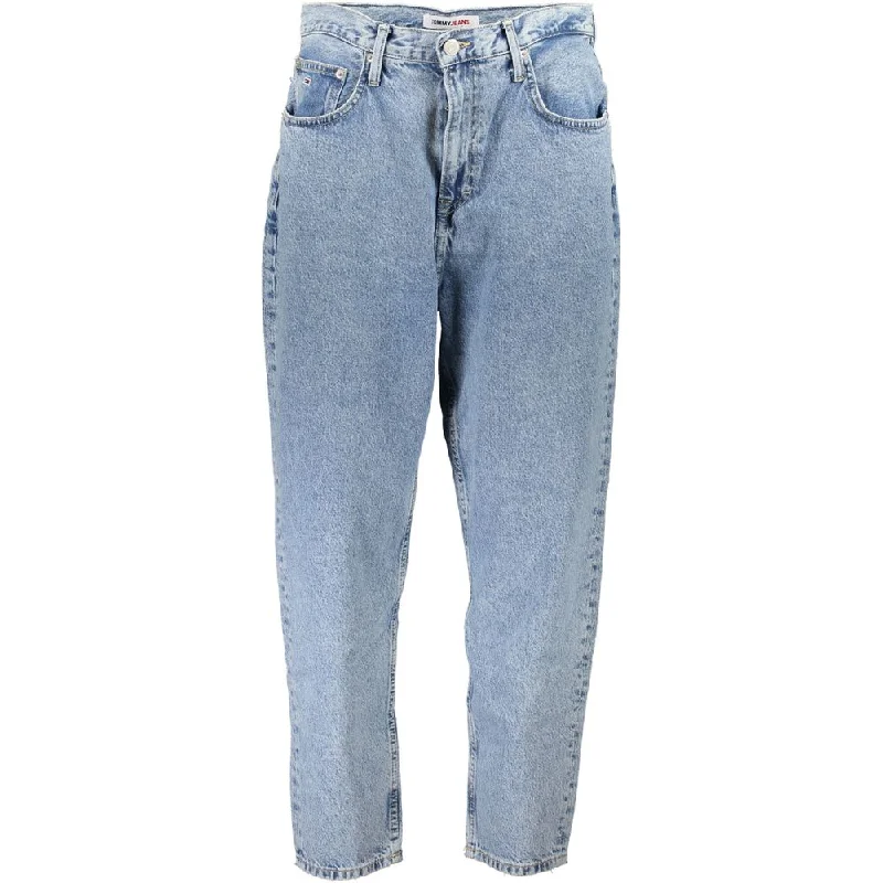 Light Blue Cotton Jeans & Pant Fashionable Mom Jeans