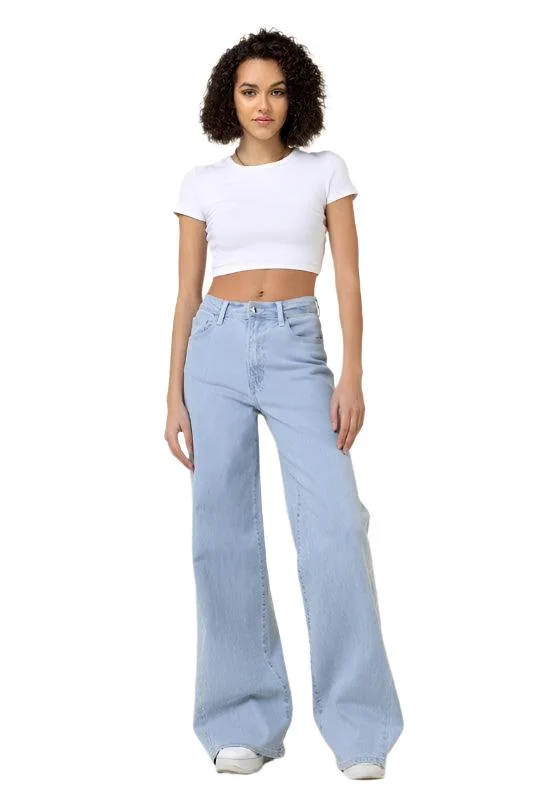 Low Rider Wide Leg Jeans Stylish Relaxed Fit Skinny Jeans