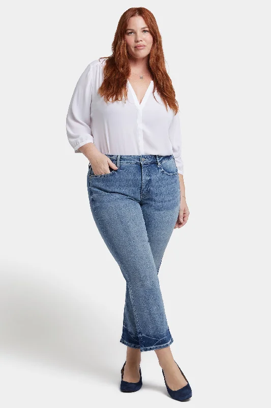 Marilyn Straight Ankle Jeans In Plus Size - Torrent Peak Casual Distressed Denim Jeans