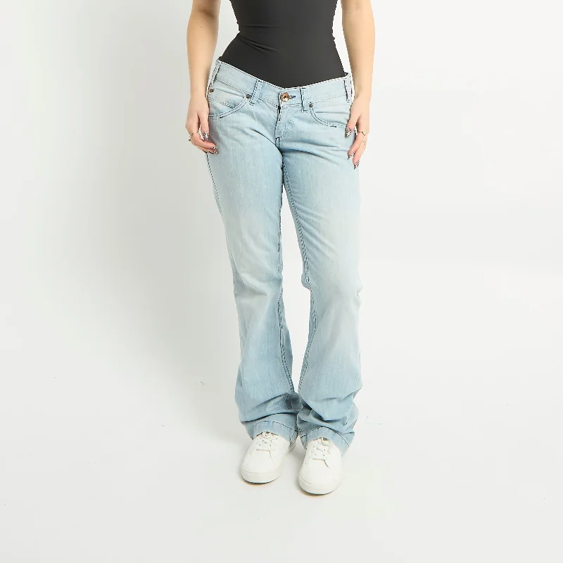 Miss Sixty Light Wash Straight Leg Jeans - UK 12 Chic Cropped Jeans