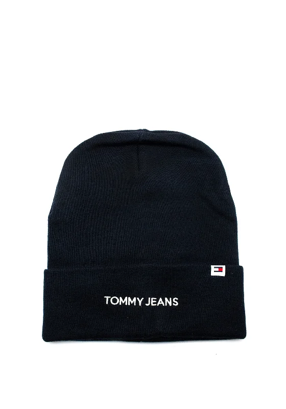 Tommy Jeans Linear Logo Beanie, Navy Comfortable Faded High-Rise Jeans