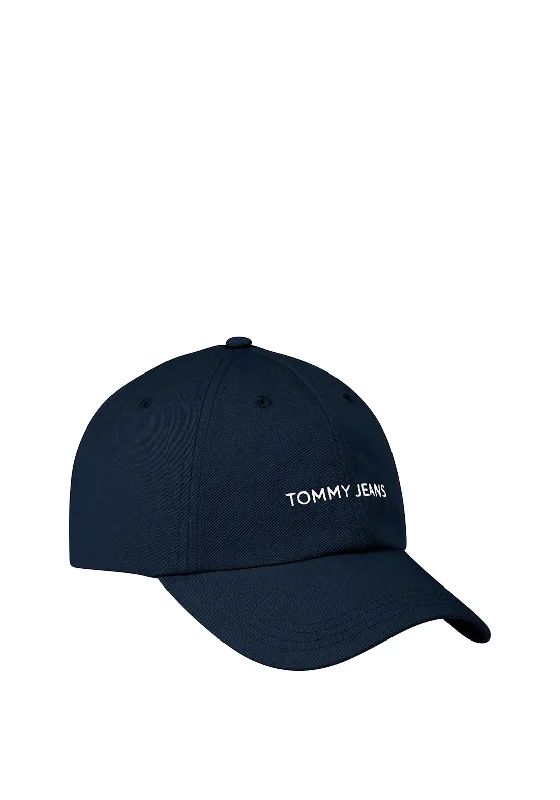 Tommy Jeans Essential Logo Baseball Cap, Dark Navy Stylish Paperbag Waist Denim